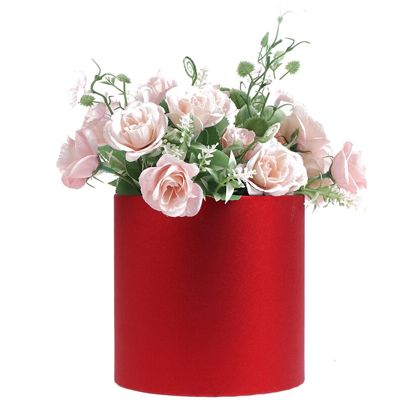Runde blomster æsker kvinder blomster emballage papirpose med låg til blomsterhandler buket blomster emballage boks fest opbevaring kasser