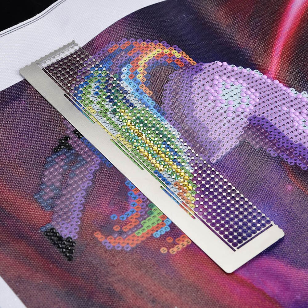 Diamond Drawing Ruler Diamond Painting Double Row Drill Rule Kit Stitch Embroidery PaintingTools DIY Accessory Supply