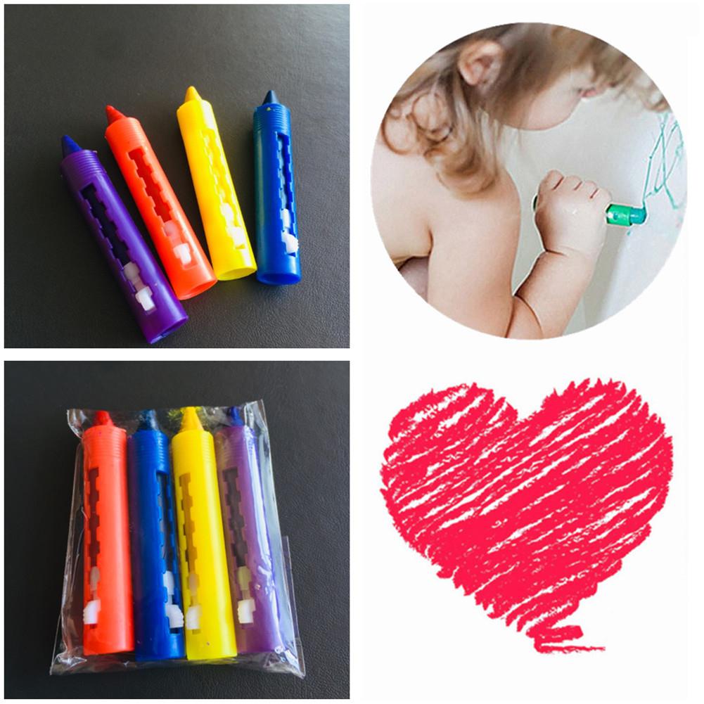 Rctown 6 stk / sæt badeværelse farveblyant sletbart graffiti legetøj doodle pen til baby børn badning