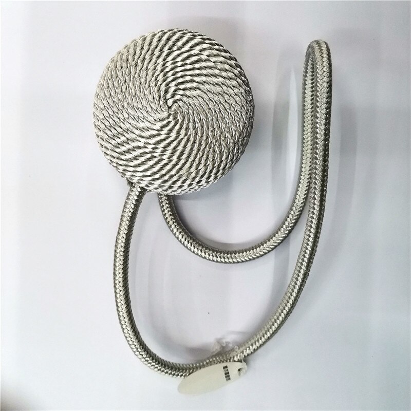 Magneter för gardin magnethållare fånga gardin tillbehör knyta tillbaka europa stil kort flätad rund magnetisk magnet: Flisa