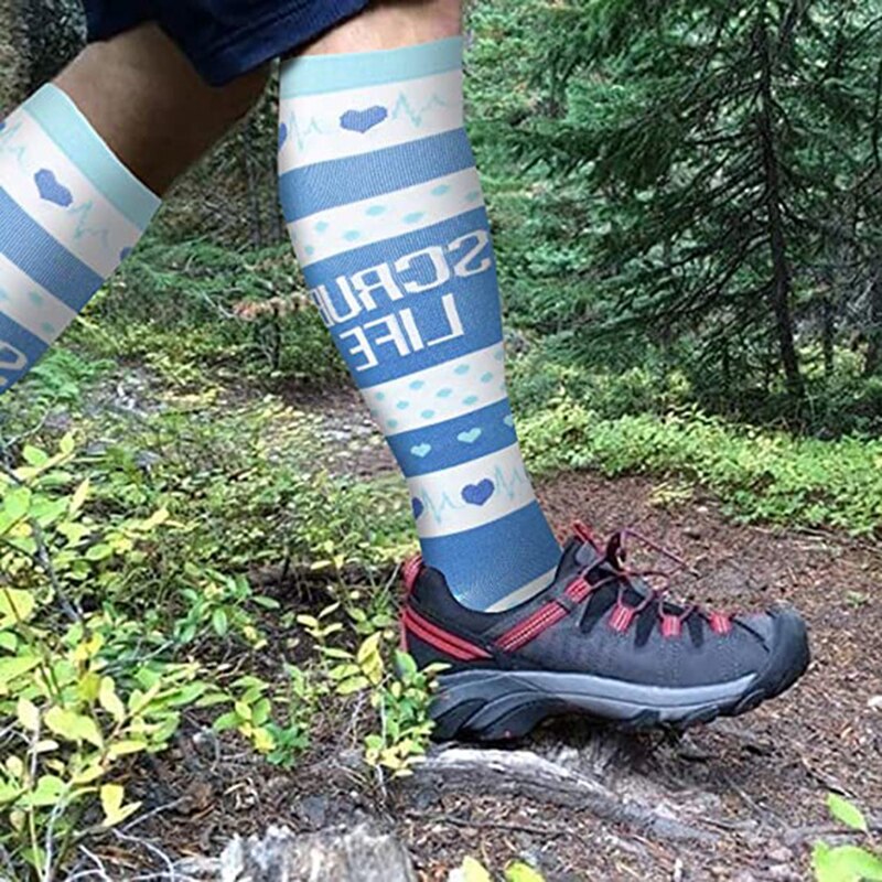 Skarpety uciskowe sportowe wsparcie łydki zamknięcie na zamek elastyczne podkolanówki z zamkiem błyskawicznym i T8