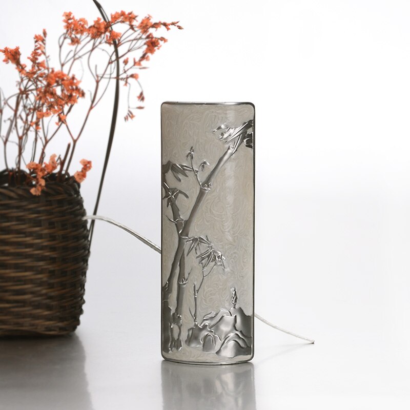 Tea Spoon Copper Bamboo Pattern Tea Shovel Chinese Kung Fu Tea Set Accessories Teaware Decoration Collection Crafts: C