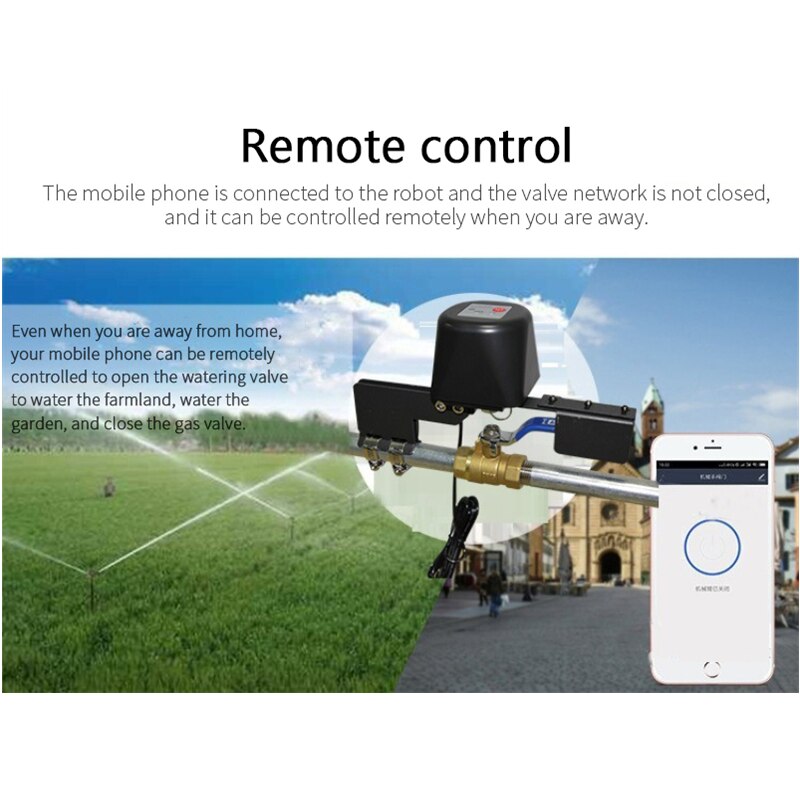 Tuya WiFi Smart Water Valve Wireless Control Gas Water Valve Smart Home Automation Control Valve Work With Alexa Google Home