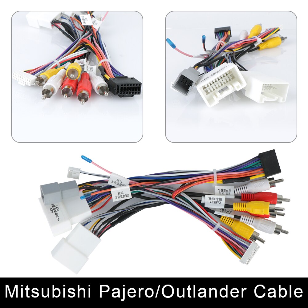 Power Connector 2 Din Car Android Radio Cable Universal: Mitsubishi 18 Pajero