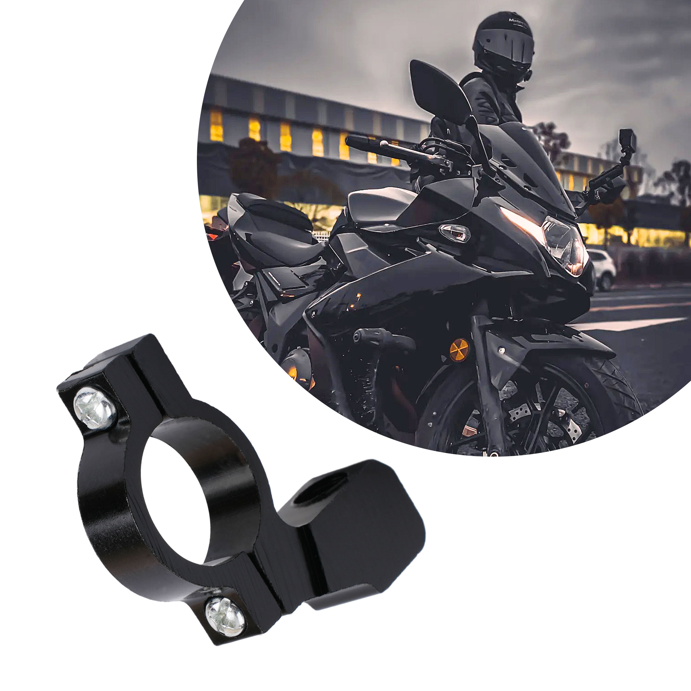 Soporte de montaje para manillar de motocicleta, abrazadera para espejo retrovisor, soportes adaptadores para espejo de manillar de motocicleta de 22mm y 7/8 pulgadas