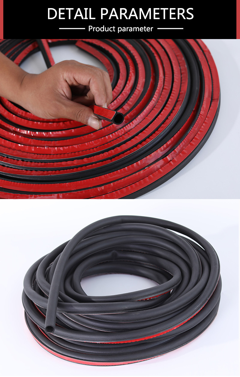 2-8M Rubber Deur Afdichting Strip Grote D Soort Auto Deur Afdichting Strip Universele Noise Isolatie Epdm Auto rubber Waterdichte Afdichtingen Voor Auto