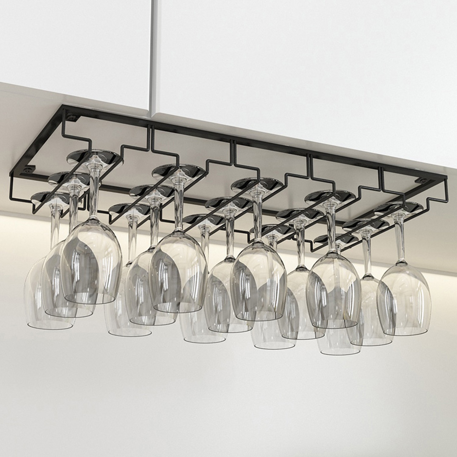 Behogar 3 4 5 rader vinglas hängande rack under sk... – Grandado