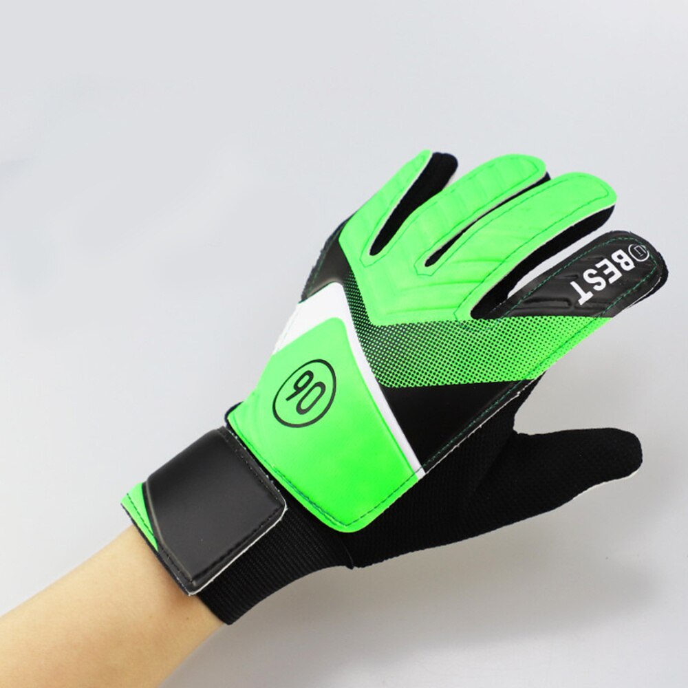 1 Pair of Football Sport Glove Goalkeeper Shock-absorbent Wear-resistance Glove Goalkeeper Breathable Adjustable Protective Gear