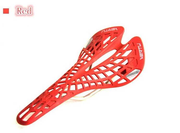 Selle de vélo en plastique très légère, siège de vtt en PVC, coussin, 6 couleurs, directe aux états-unis: red