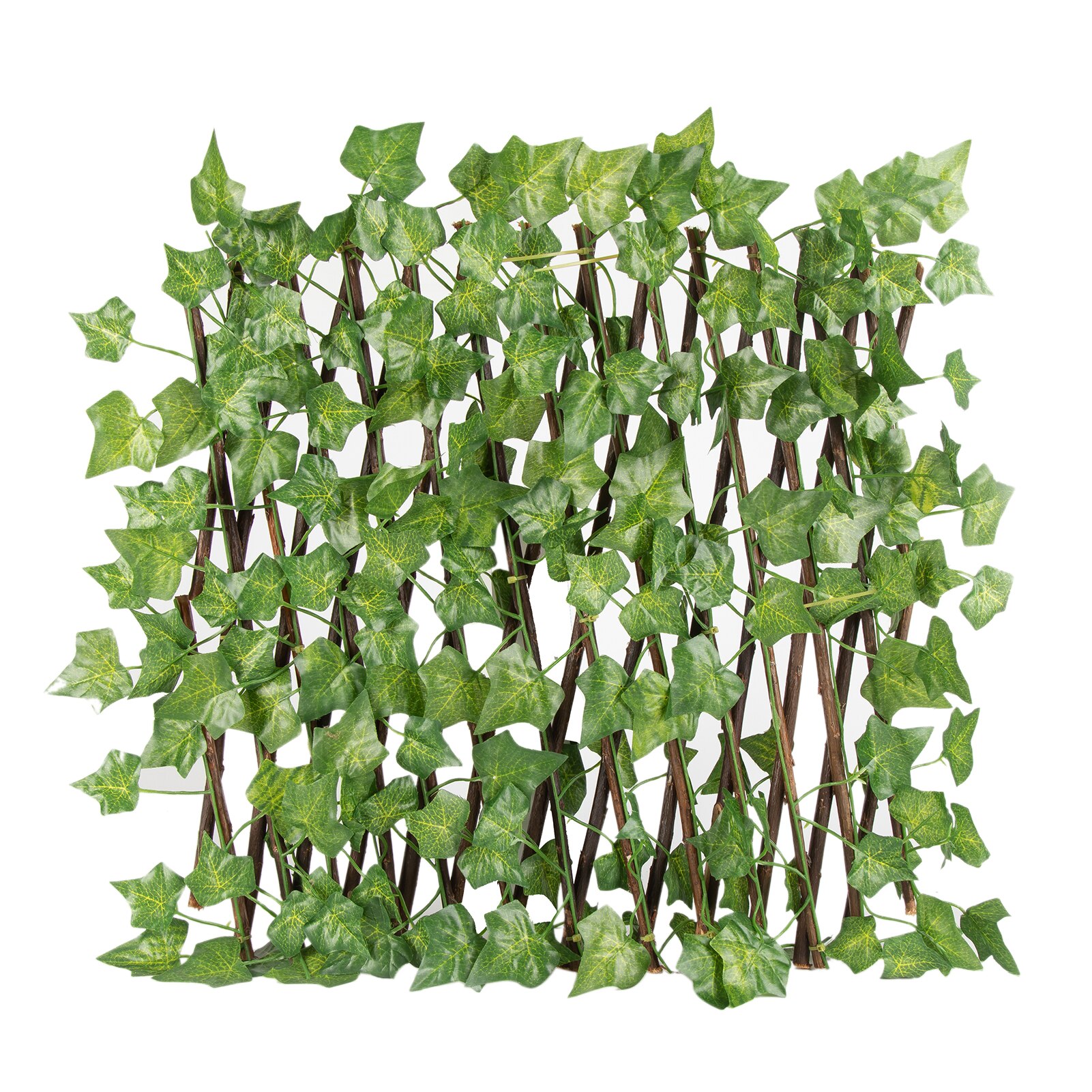 Retractable Artificial Garden Fence Expandable 40CM Faux lvy Privacy Fence Gardening Plant Wood Vines Climbing Frame Waterproof