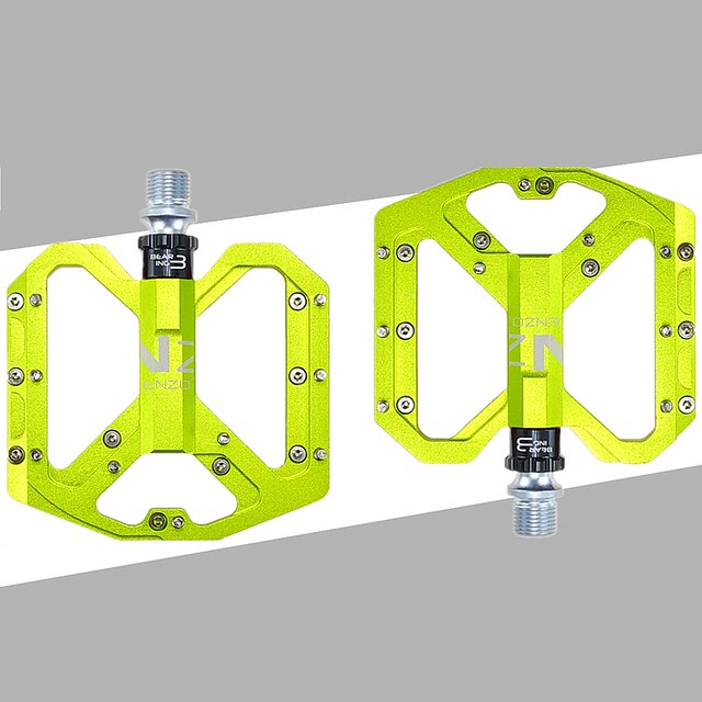 Ultraleicht ENZO Mountainbike Pedal Versiegelt 3 Lagerbier Straße Radfahren CNC Aluminium Legierung Eloxieren Flache Breite Mtb Fahrrad Pedale: NEZO Grün