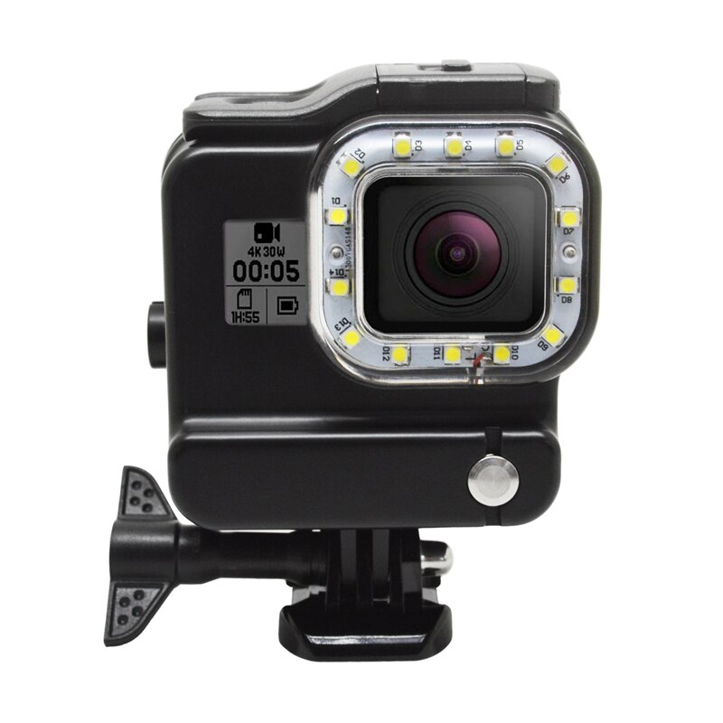 2- i -1 kamera vandtæt hus + ledet dykning lys under vand 30m 3 justering af tilstand til gopro hero 7 6 5: Default Title