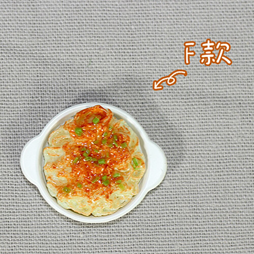 1pcs 1/12 Dollhouse Miniature Accessories Mini Scallion Noodles With Meat Sauce Food Model Simulation Toys for Doll House Decor: F