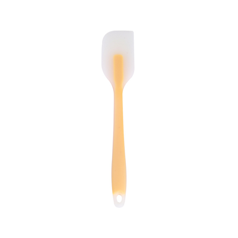 Spatule en silicone souple, pelle en caoutchouc antiadhésif, grattoir à gâteau, outil de cuisson de beurre de alimentaire, outils de boulangerie couleur: yellow S