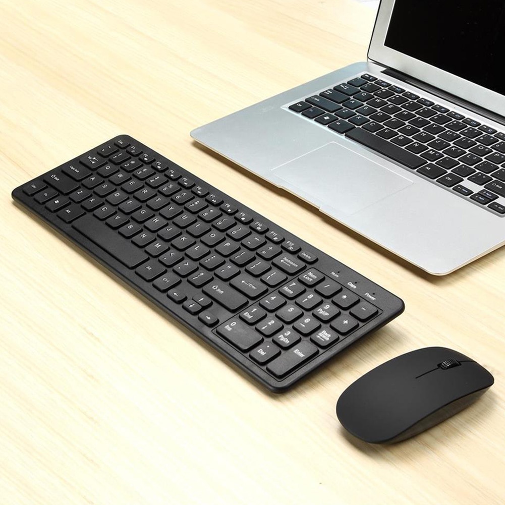 Laptop PC With Number Pad Full Size Wireless Keyboard Mouse Combo For Computer