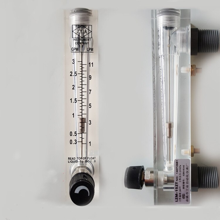 Lzm -15zt 316 reguleringsventil akryl væskerotameter luftflowmåler flowmåler 0.1-1 nm 3/ h  to 4-40 nm 3/ h