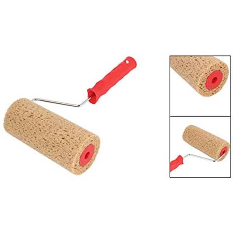 Verf Roller, Thuis Muur Textuur Patroon Decor Tool Plastic Handvat Spons Verf Roller, 7 Inch(M90A)