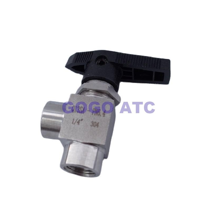 Right angle Ball valve 1/8" 1/4" 3/8" 1/2" female G thread stainless steel 304 high pressure female thread ball valve