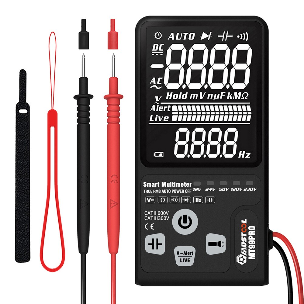 Dual Mode Intelligent Digital Multimeter 9999 Analog Tester True RMS Multimetro with Ultra-large EBTN LCD Screen