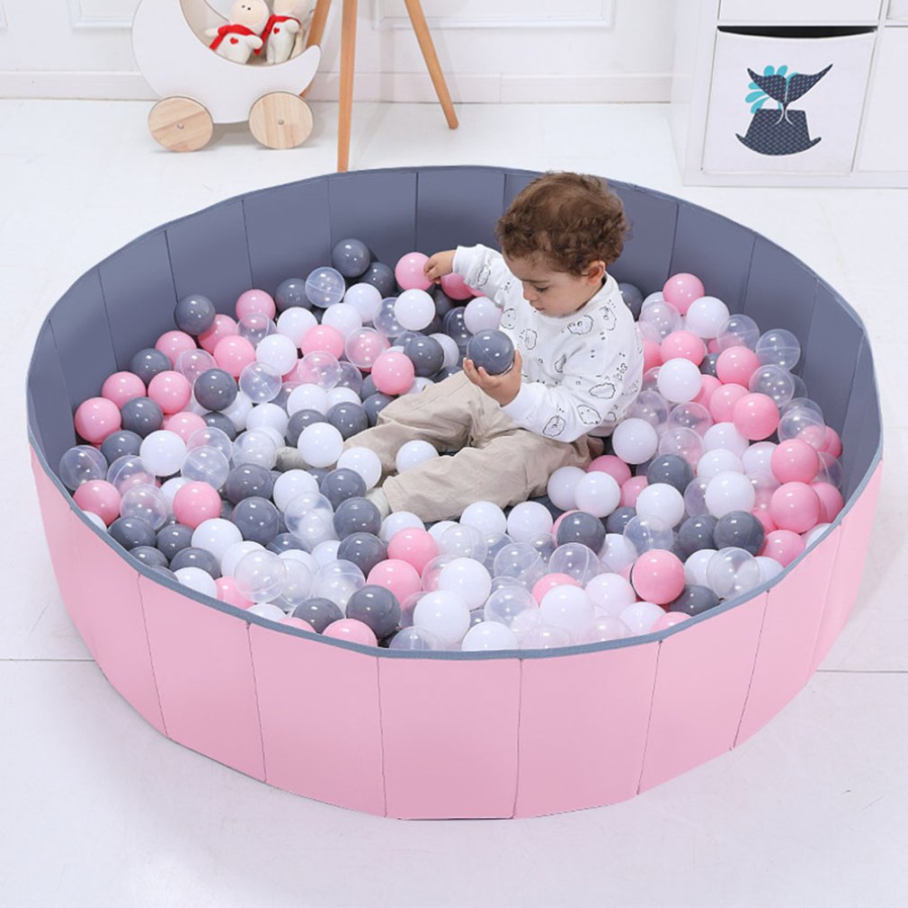 Infant Glänzende Kugel Gruben Faltbare Ball Pool Ocean Ball Laufstall Spielzeug Waschbar Falten Zaun Kinder Geburtstag