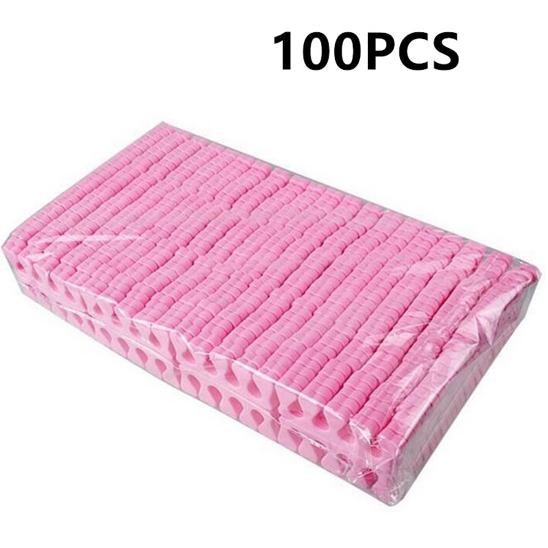 50/100 stücke Rosa Schwamm Finger Zehenspreizer Nagellack Fußpflege Zehenspreizer Maniküre Pediküre Nail art Werkzeug Groß: Licht Grün