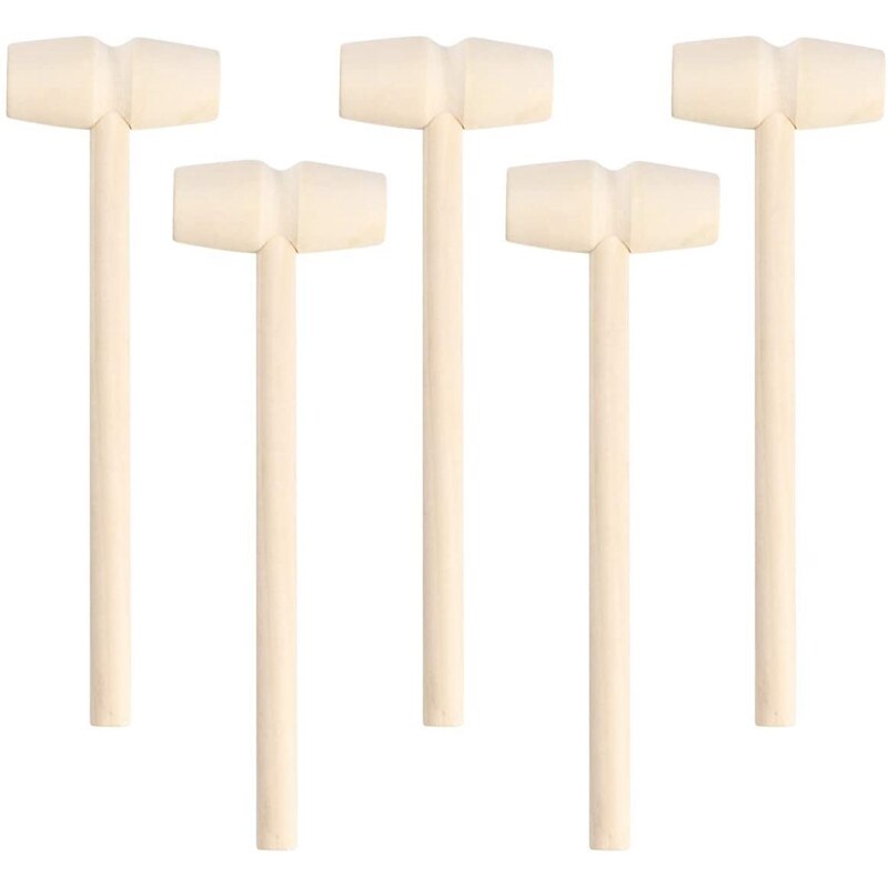 24 Pieces Wooden Crab Mallet Seafood Shellfish Wood Cracker Mini Wood Hammer Shell Cracker for Seafood Lobster Tool: Default Title