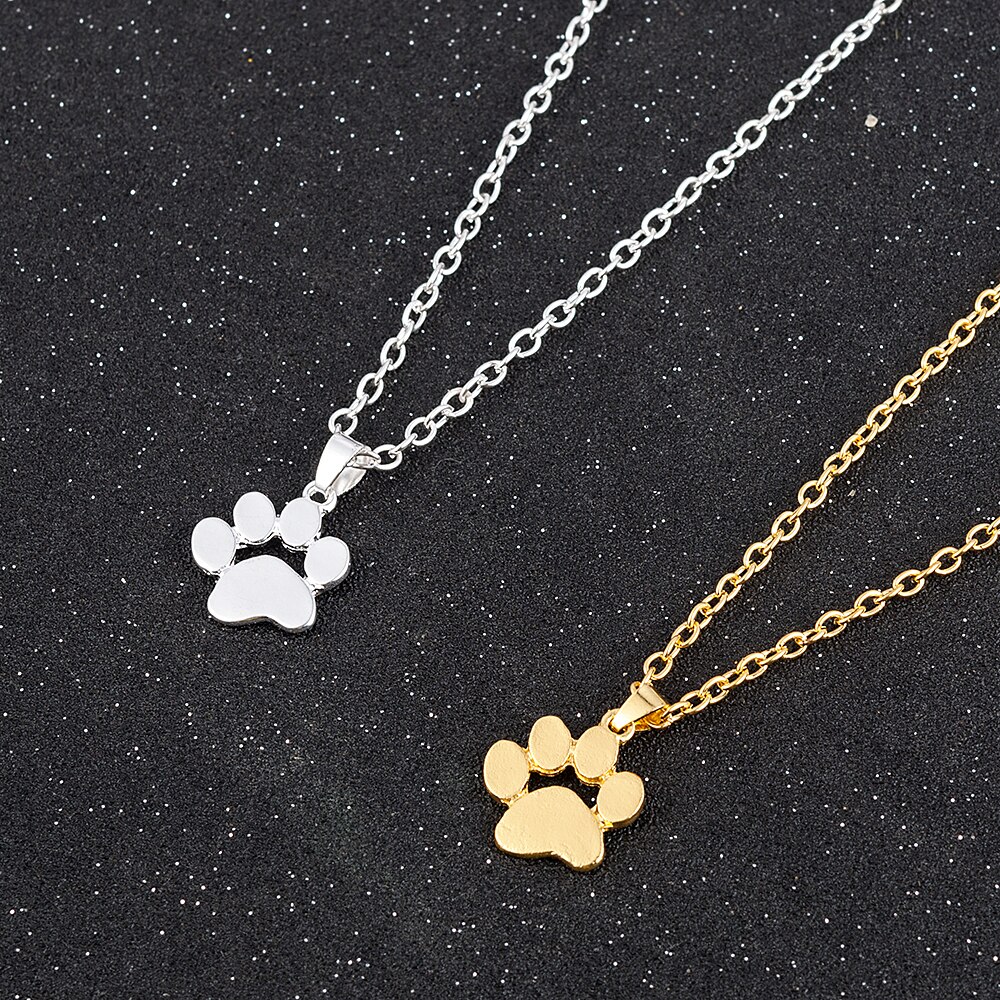Cute Pets Dogs Footprints Paw Chain Pendant Neckla... – Grandado