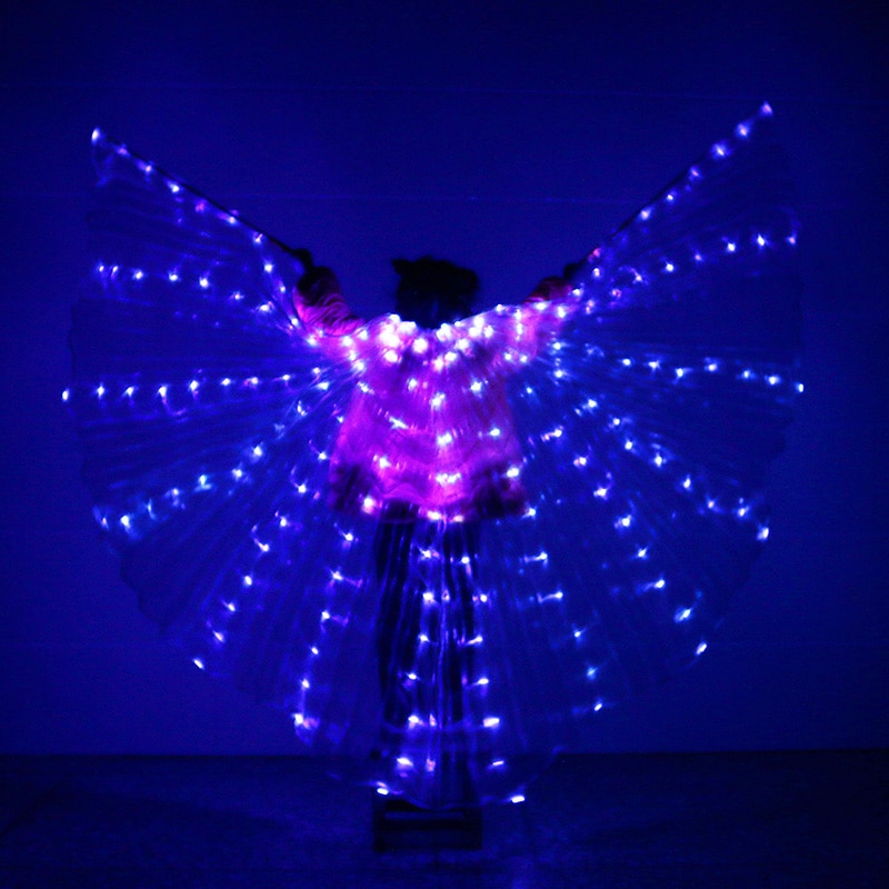 Alas de Isis con luz LED para niños, Alas de LED para danza del vientre, grados, puesta en escena egipcia, recién llegado, 360