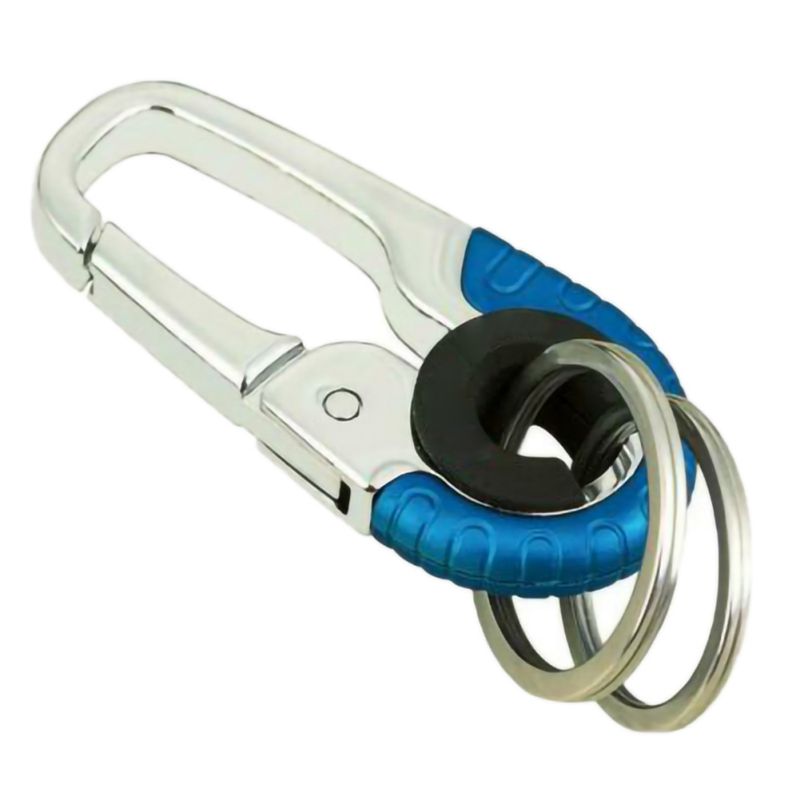 Holdbar nøglering krog metal spænde udendørs karabinhager klatring værktøjer dobbelt ring bil nøglering: L