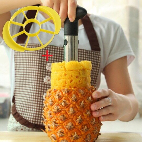 Keuken accessoires rvs ananas peeler cutter slicer apple corer peels slicer fruit mesje keuken tool