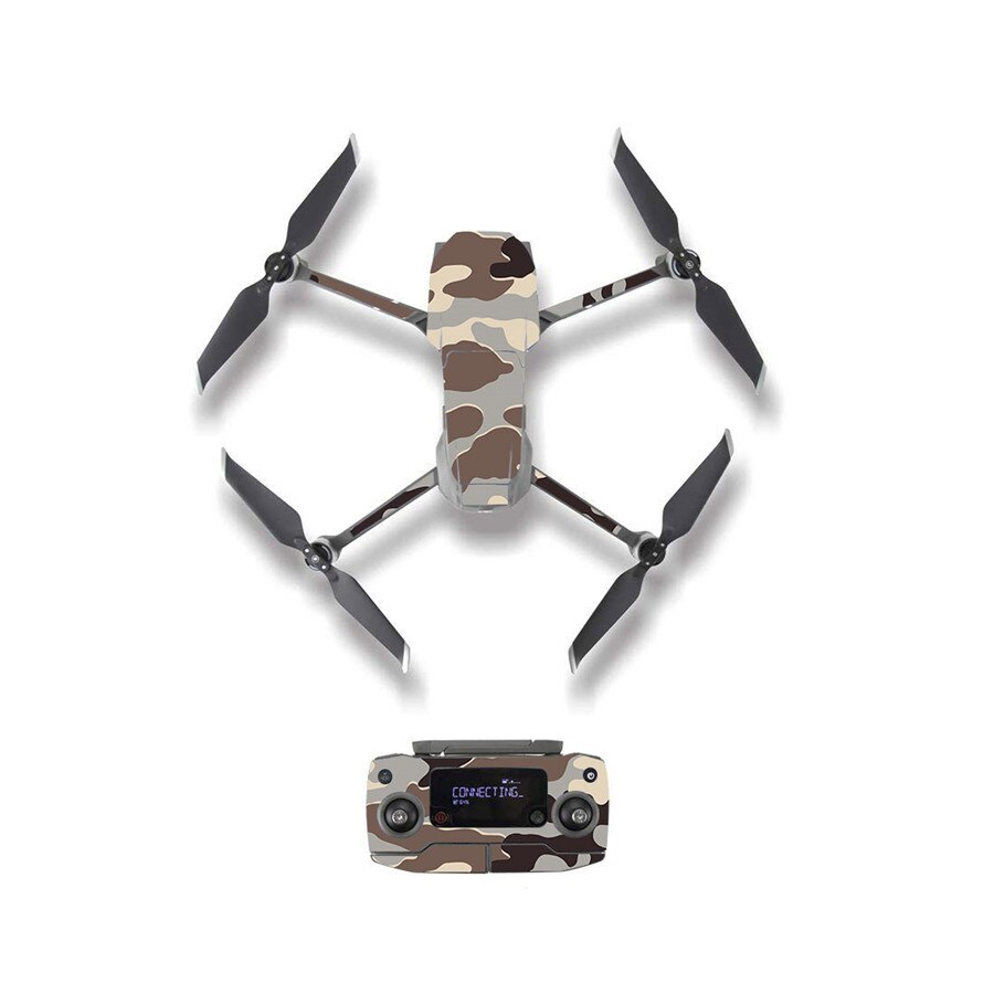 Pegatina de piel con estilo de camuflaje mosaico para DJI Mavic 2 Pro y Zoom, película de protección de batería para control remoto de cuerpo de Dron, M20107: Style 8