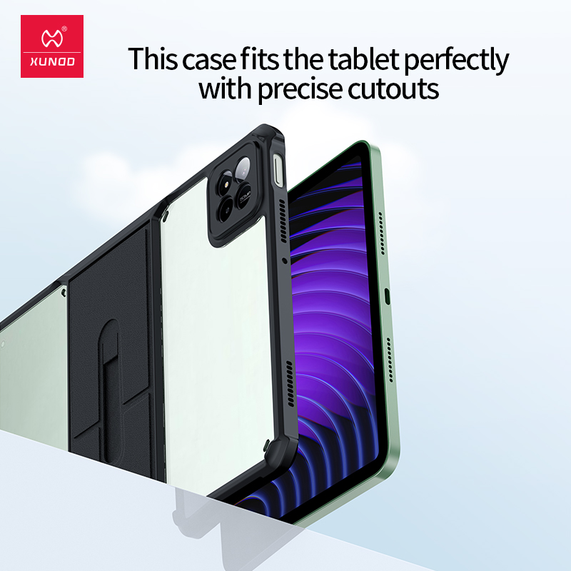 Xundd For Xiaomi Pad 7 Pro 11.2 Case For Pad 7 11.2 Shockproof Protective Sleeve Tablet Case Transparent Cover With Stand Holder