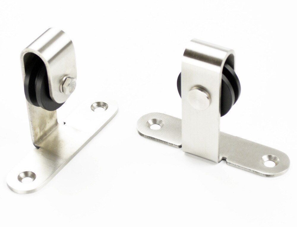 DIYHD 39" Stainless Steel Small Barn Door Hardware Top Mount Mini Cabnit Sliding Barn Door Kit For 1 Door(No cabinet)