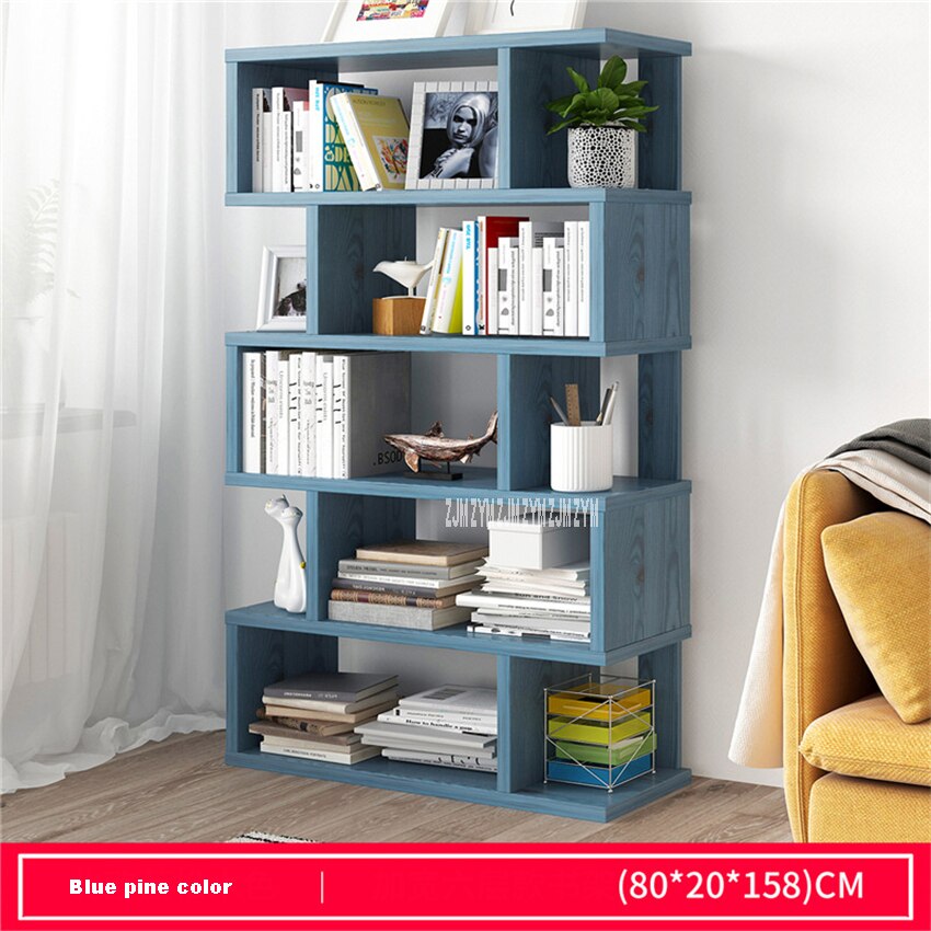 Living Room Space Saving Small Manmade Board Floor Bookshelf Bedroom Modern Simple Multifunctional Student Display Bookcase: A