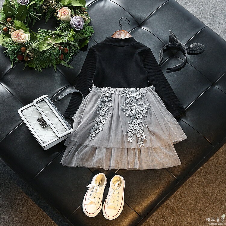 Mädchenkleid Mit Leopardenprint Und Gürtel, Alter: 5, 6, 7, 8, 9, 10, 11, 12,13 Jahre Gr. 13 Jahre, Schwarz