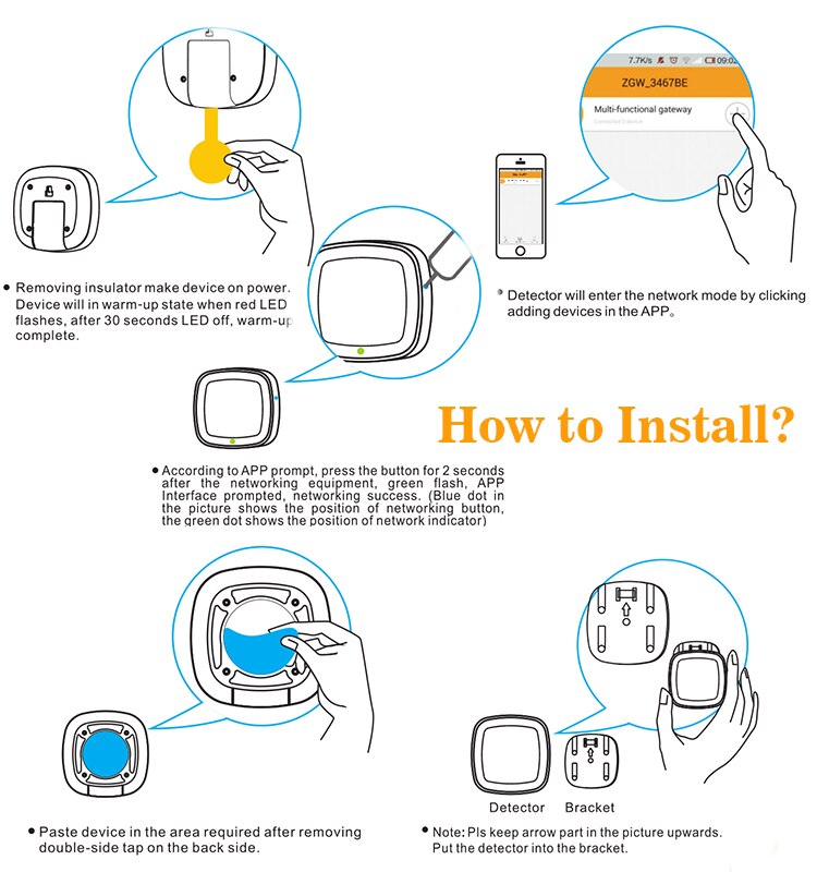 Zigbee 1.2 Smart Home Infrared PIR Motion Sensor Light Control Sensor de movimiento