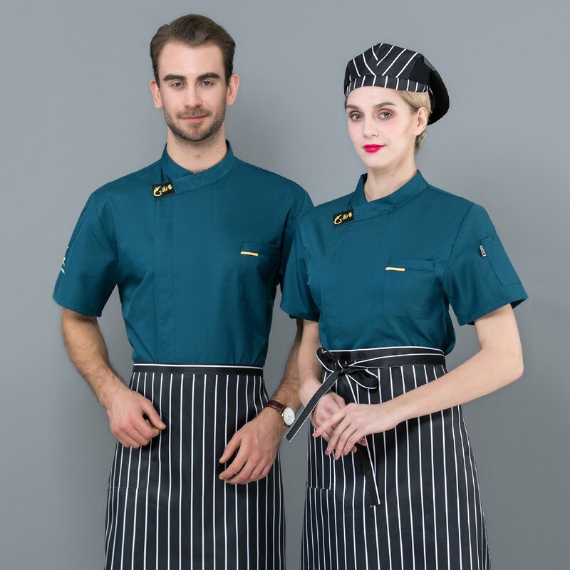 Catering ravintola takaisin keittiö keittiö työvaatteet lihotus lisäys miesten ja naisten kokin vaatteet työvaatteet