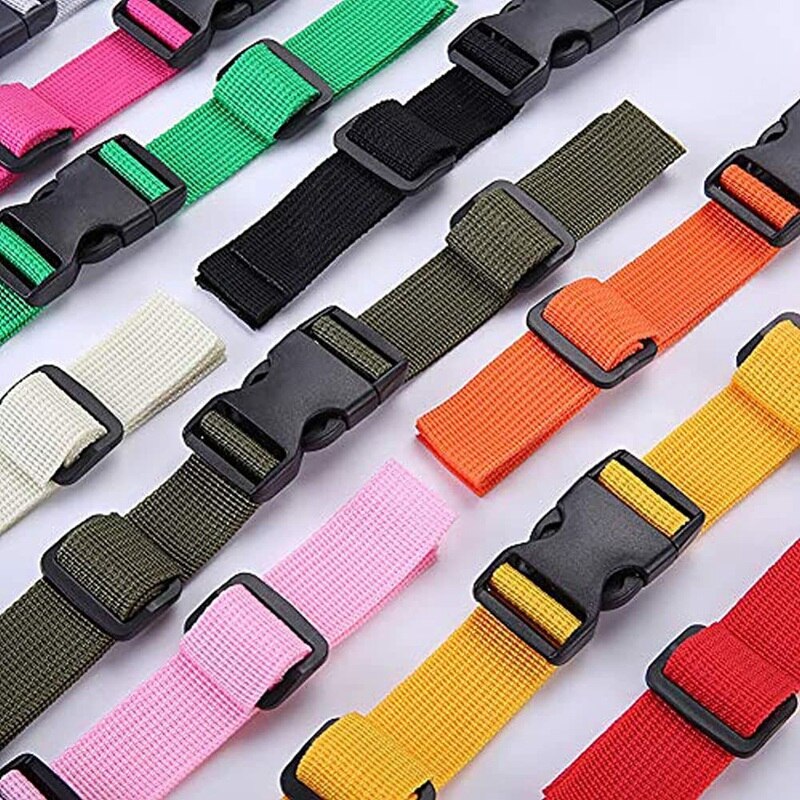 Buckles Straps Set,Release Plastic Buckle Dual Adjustable, 21 Yard Polyester Webbing Strap Band For Luggage Backpack DIY
