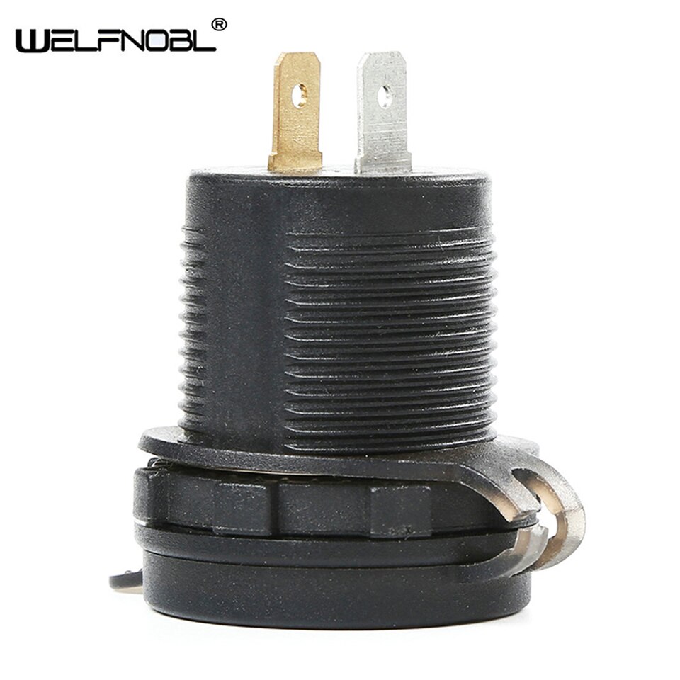 Cargador Universal de coche impermeable voltímetro USB AmmeterVehicle DC12V-24V puerto de carga Dual USB enchufe de alimentación 5V para Iphone Samsung