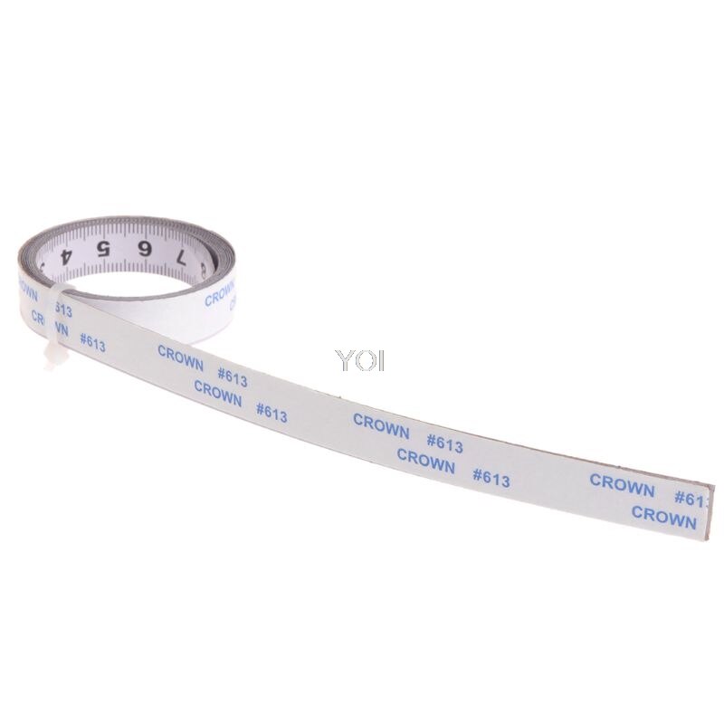 Cinta métrica adhesiva de escala métrica, regla de acero mecánico inverso para enrutador, sierra de mesa, sierra de banda, herramientas de carpintería, 1m