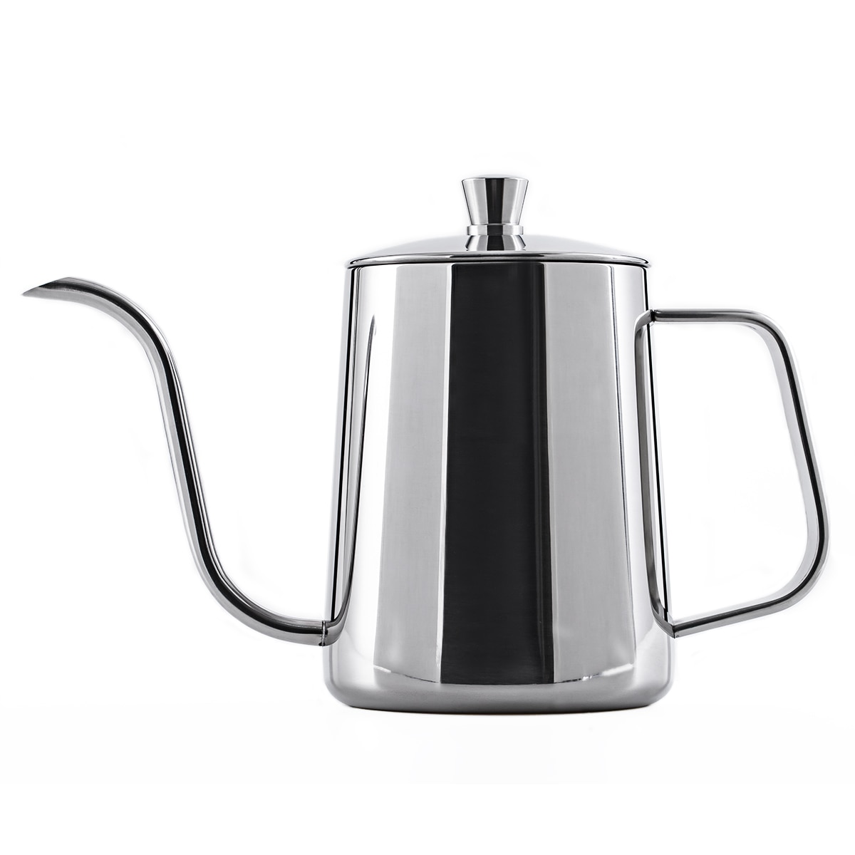Wingjip Long Narrow Spout Coffee Pot Pour-Over Kettle Gooseneck Spout Drip Coffee Pot Perfect for Coffee Maker-600ml: Silver-600ml