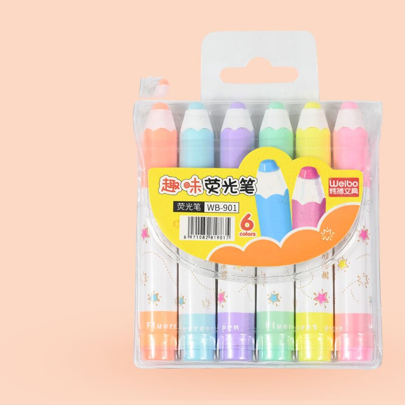 6 Pcs/lot Mini Highlighter Pen Marker Pens Kawaii Highlighters Stationery Material Escolar Writing Cute School Supplies