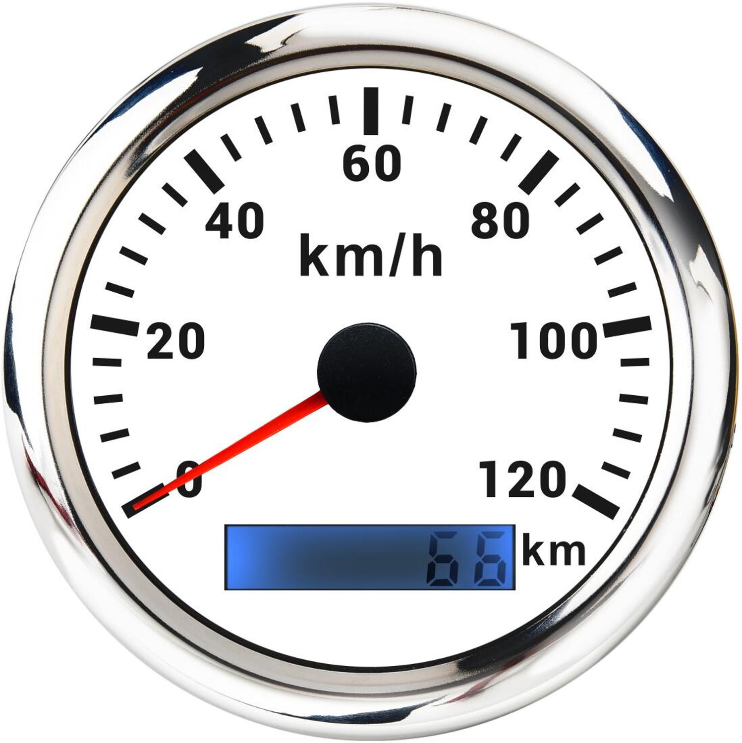 120 km/h GPS Speedometer Odometer 200km Speed Gauge For Marine ATV Truck Boat Car Red Backlight With GPS Antenna