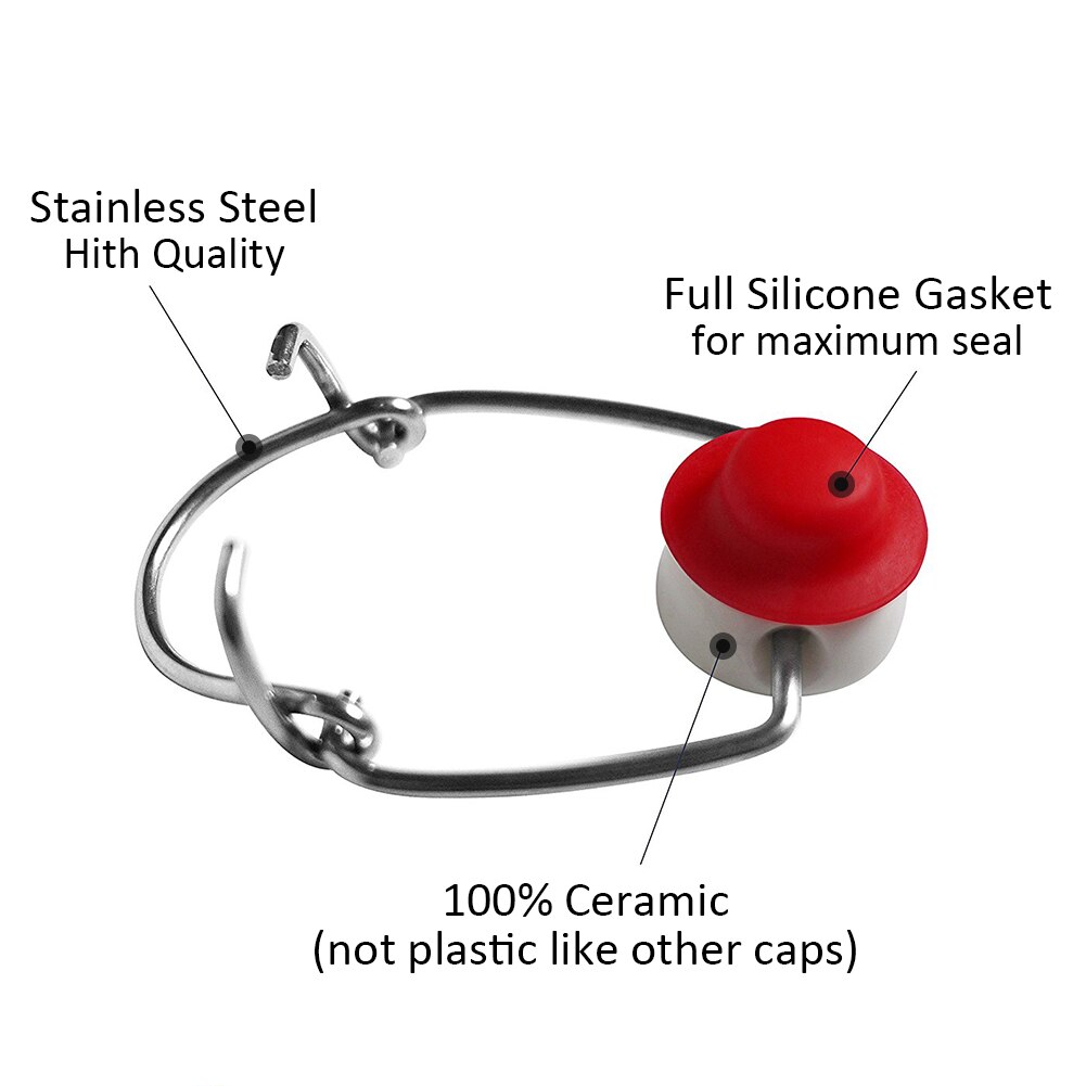 6 Pcs/2Pcs Cap Flip Top Stopper Transparant Drank Ronde Fruit Wijn Fles Rvs Vervanging Swing Top caps