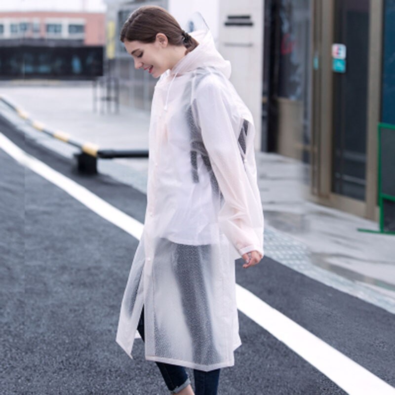Transparent Rain Coat Female Long Waterproof Jacket Poncho Female Rain Cover Chuva Jacket Veste Anti Pluie Rain Gear L: Other / XL