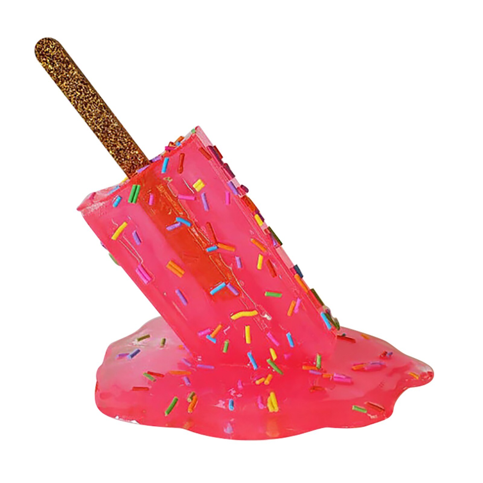 Sculpture de Popsicle en résine transparente, décoration de maison, artisanat Miniature, accessoires de crème glacée, décor de jardin: C