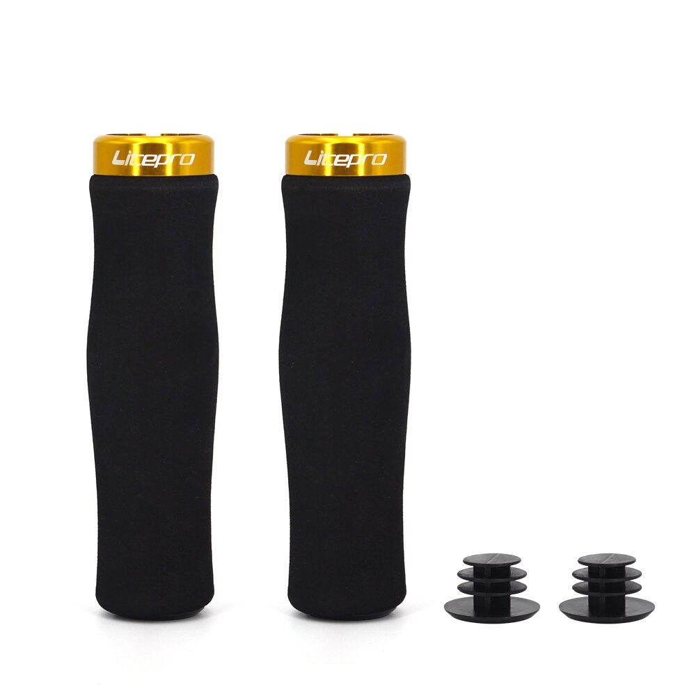 Litepro Bike Grips MTB BMX Road Cycling Handlebar Grips Anti-Skid Rubber Bicycle Grips Mountain mtb Grips Bicycle Accessories: LP grips gold