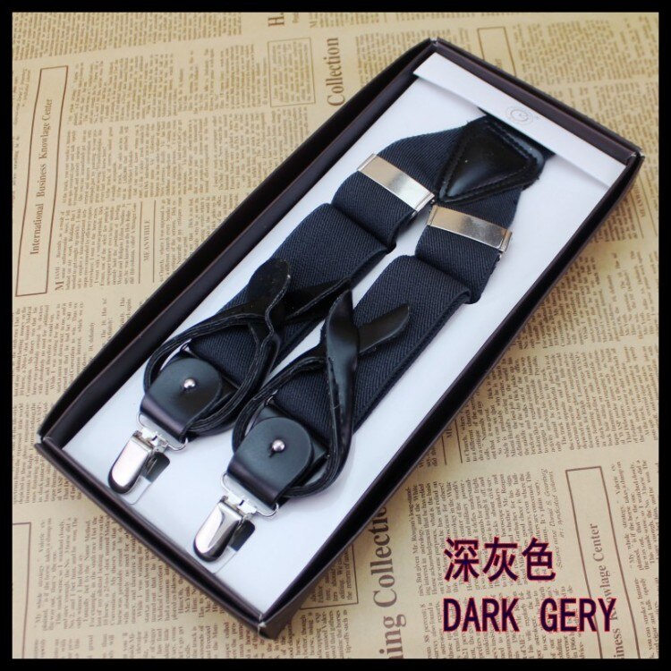 Männer Hosenträger mit taste Herren Anzug Hosenträger: Dark grey