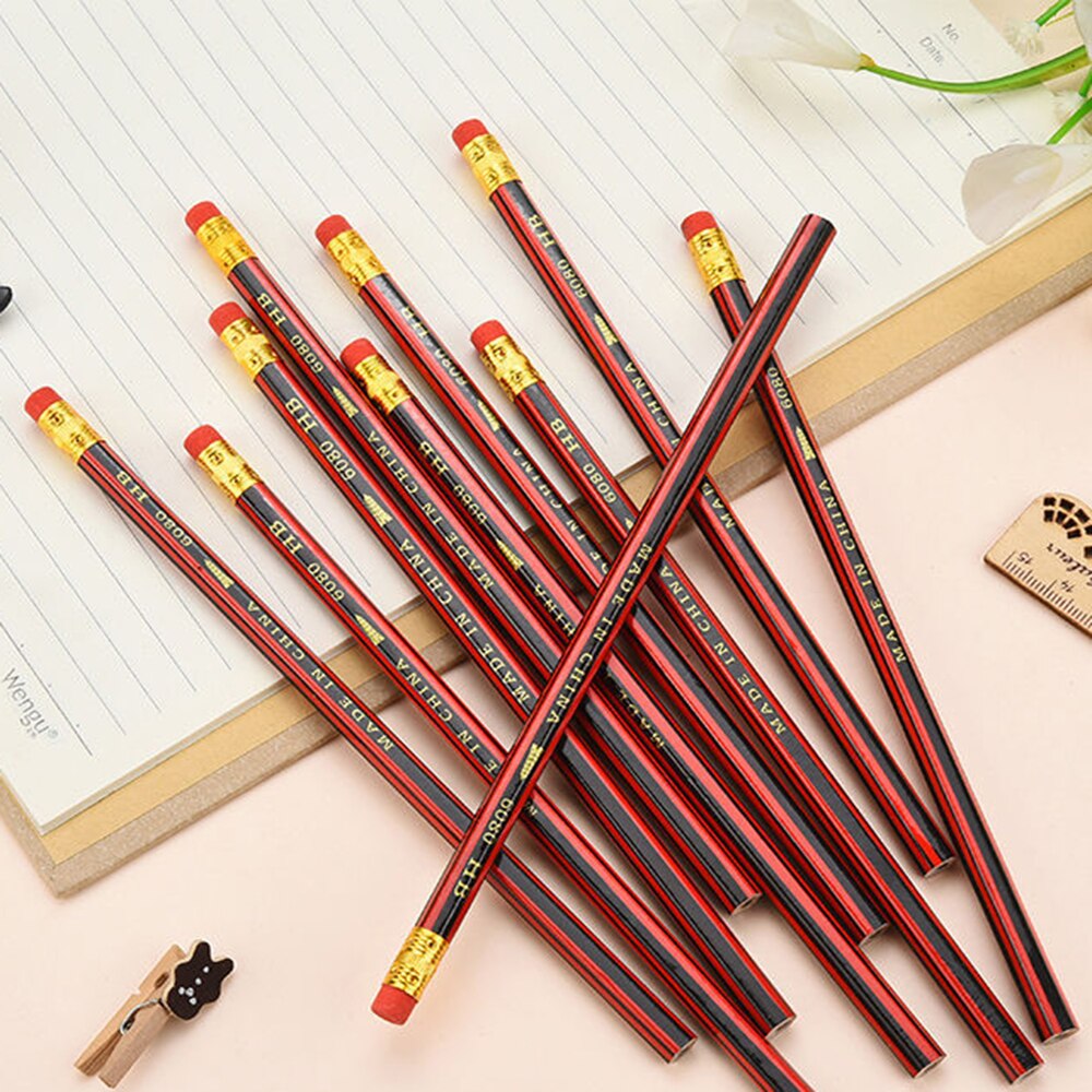 20/30/50/100Pcs /Lot Sketch Pencil Wooden Lead Pencils HB Pencil With Eraser Children Drawing Pencil School Writing Stationery