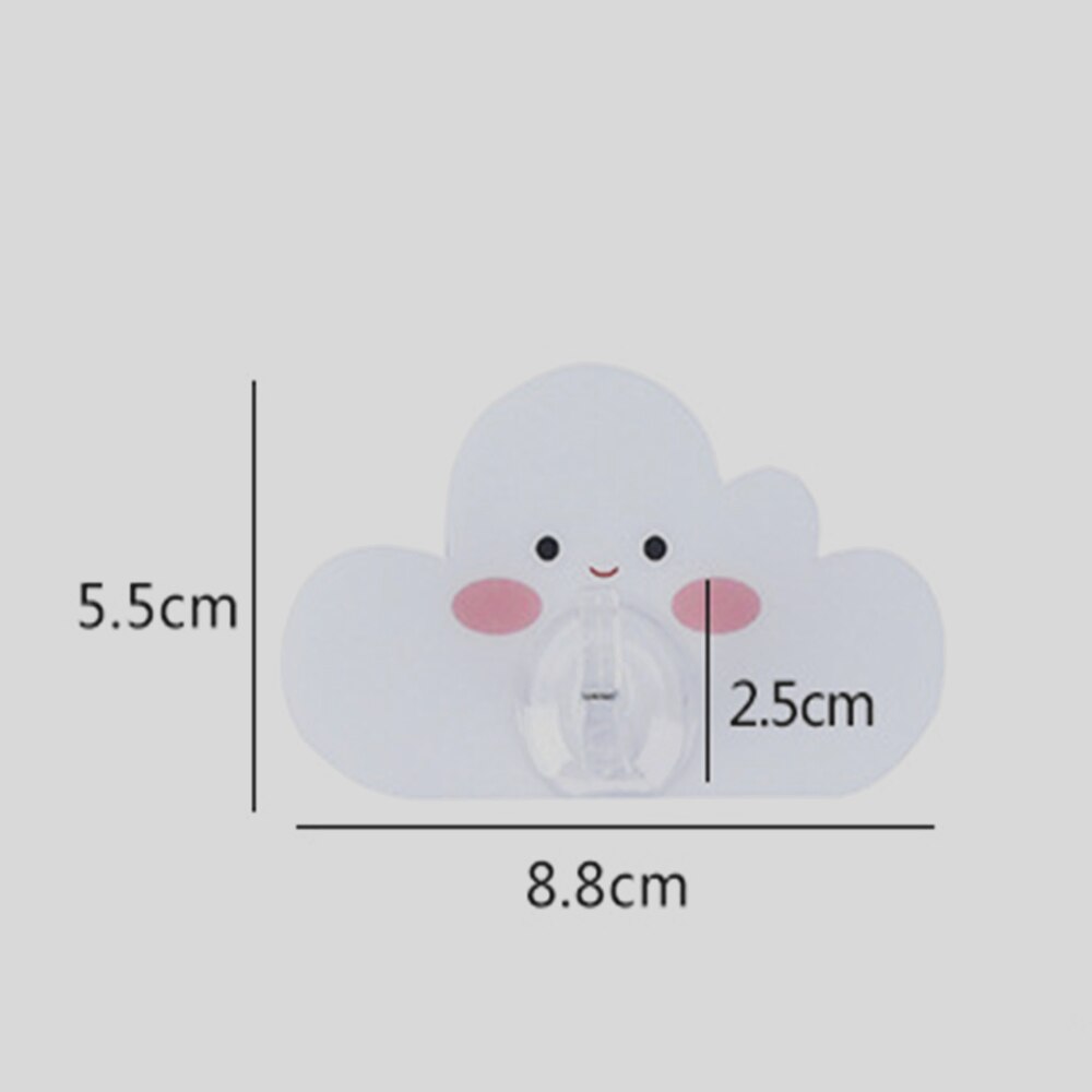 Gancho para puerta estilo lindo, 4 unidades por juego, gancho adhesivo sin costuras, gancho adhesivo fuerte en forma de nube, triangulación de envíos para Cocina
